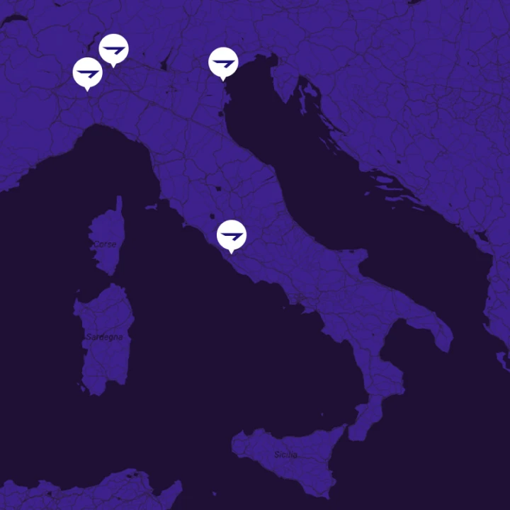 mappa degli uffici su cartina stilizzata